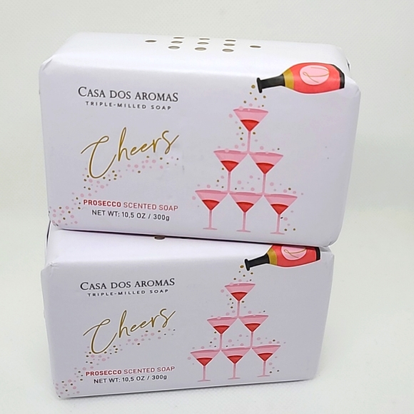 2 X Cheers Prosecco Scented Soaps 300gr Each - Picture 1 of 2